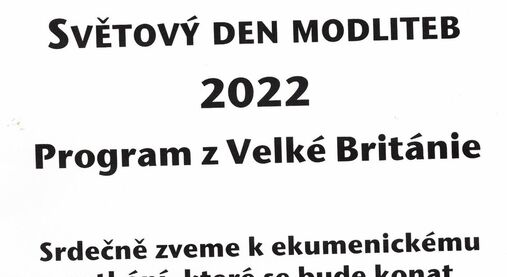 Světový den modliteb 2022 