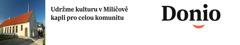 Sbírka Donio: Udržme kulturu v Milíčově kapli pro celou komunitu